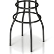 Home Square Casta Rustic Faux Leather Nailhead Bar Stool in Bronze - Set of 2