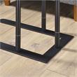 Home Square Industrial Metal Adjustable Side Table in Sand Black - Set of 2