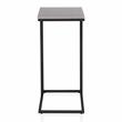 Home Square Rustic Metal C-Shaped Side Table in Antique White - Set of 2
