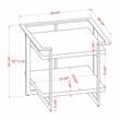 Home Square Meliman Contemporary Metal 1-Shelf End Table in Gold - Set of 2
