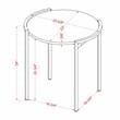 Home Square Mordicai Metal Round End Table in Light Gray - Set of 2