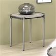 Home Square Mordicai Metal Round End Table in Light Gray - Set of 2
