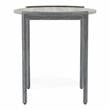 Home Square Mordicai Metal Round End Table in Light Gray - Set of 2
