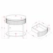 Home Square Timi Wood 1-Drawer End Table in Green and White - Set of 2