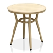 Home Square Limi Aluminum Round Patio Side Table in Natural Tone - Set of 2