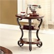 Home Square Azea Traditional Wood 2-Shelf Side Table Brown Cherry - Set of 2