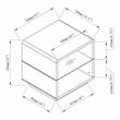 Home Square Celma Wood 2-Shelf End Table in White Oak - Set of 2