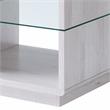 Home Square Celma Wood 2-Shelf End Table in White Oak - Set of 2