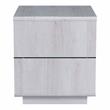Home Square Celma Wood 2-Shelf End Table in White Oak - Set of 2
