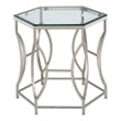 Home Square Annette Contemporary Metal End Table in Chrome - Set of 2