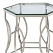 Home Square Annette Contemporary Metal End Table in Chrome - Set of 2