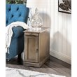 Home Square Daren I Transitional Wood Storage End Table in Gray - Set of 2