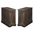 Home Square Daren I Transitional Wood Storage End Table in Gray - Set of 2