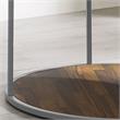 Home Square Marquesa Contemporary Wood Round End Table in Gray - Set of 2