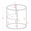 Home Square Marquesa Contemporary Wood Round End Table in Black - Set of 2