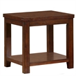 Home Square Granger Transitional Wood 1-Shelf End Table in Cherry - Set of 2