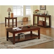 Home Square Granger Transitional Wood 1-Shelf End Table in Cherry - Set of 2