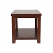 Home Square Granger Transitional Wood 1-Shelf End Table in Cherry - Set of 2