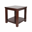 Home Square Granger Transitional Wood 1-Shelf End Table in Cherry - Set of 2