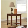 Home Square Granger Transitional Wood 1-Shelf End Table in Cherry - Set of 2