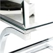 Home Square Xander Contemporary Metal Square End Table in Chrome - Set of 2