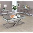 Home Square Xander Contemporary Metal Square End Table in Chrome - Set of 2