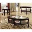 Home Square Stemplez Contemporary Wood 1-Shelf End Table in Espresso - Set of 2