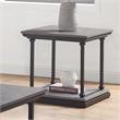 Home Square Drewden Transitional Wood End Table in Antique Gray - Set of 2