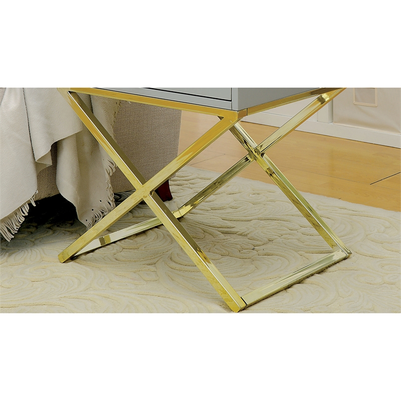 Home Square Ira Contemporary Wood 1-Drawer End Table in Gray - Set of 2