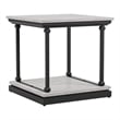 Home Square Drewden Transitional Wood End Table in Antique White - Set of 2