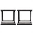 Home Square Drewden Transitional Wood End Table in Antique White - Set of 2