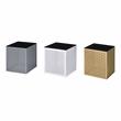 Home Square Kelforia Contemporary Glass Top Side Table in White - Set of 2