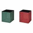 Home Square Kelforia Contemporary Glass Top Side Table in Green - Set of 2