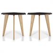 Home Square Bok Modern Chic Metal Tray-Top End Table in Black - Set of 2