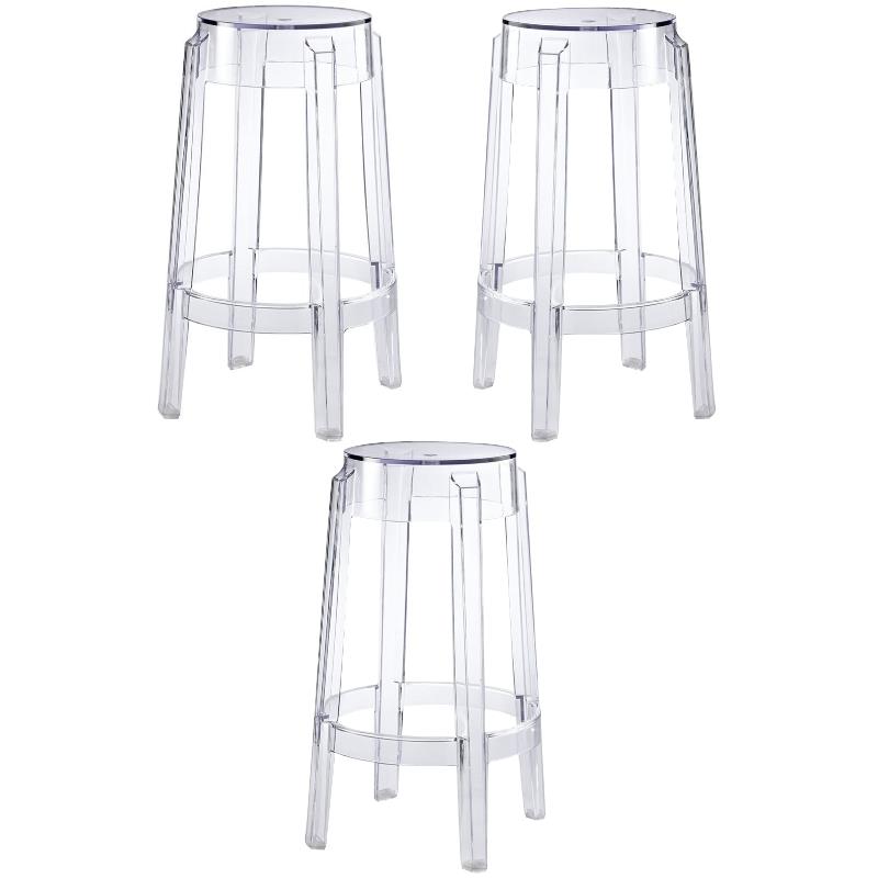 Home Square 3 Piece Transparent Polycarbonate 26.5