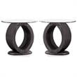 Home Square Mason Contemporary Wood Round End Table in Gray - Set of 2