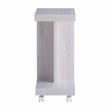 Home Square Modern Vecker Wood Mobile End Table in White Oak - Set of 2