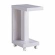 Home Square Modern Vecker Wood Mobile End Table in White Oak - Set of 2