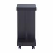 Home Square Modern Vecker Wood Mobile End Table in Espresso - Set of 2