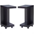 Home Square Modern Vecker Wood Mobile End Table in Espresso - Set of 2