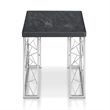Home Square Stefano Contemporary Metal End Table in Black and Chrome - Set of 2