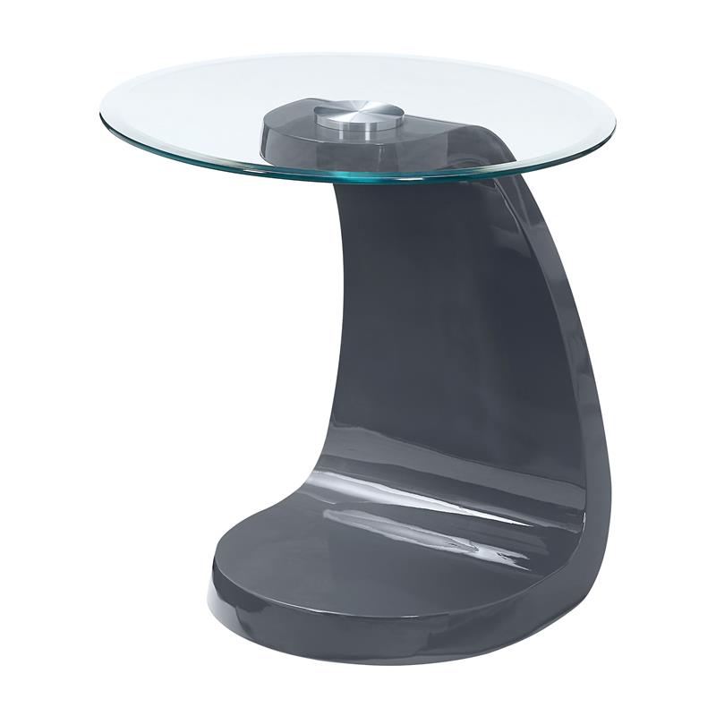 Home Square Pelletoni Contemporary Wood End Table in Gray - Set of 2