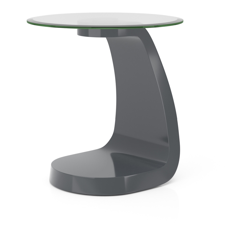 Home Square Pelletoni Contemporary Wood End Table in Gray - Set of 2