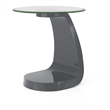Home Square Pelletoni Contemporary Wood End Table in Gray - Set of 2