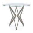 Home Square Contemporary Clear Glass Top End Table in Champagne - Set of 2