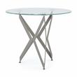 Home Square Contemporary Clear Glass Top End Table in Champagne - Set of 2