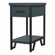 Home Square Elda Transitional Wood Side Table in Antique Green - Set of 2