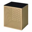 Home Square Kelforia Contemporary Glass Top Side Table in Gold - Set of 2