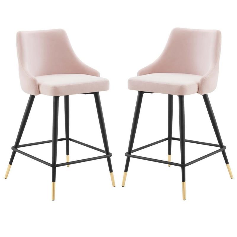 Home Square 2 Piece Performance Velvet 25.5