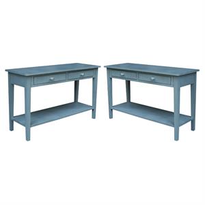 home square spencer wood console server table (set of 2)